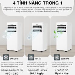 Điều hòa di động Akono 9000btu 1 chiều thông minh