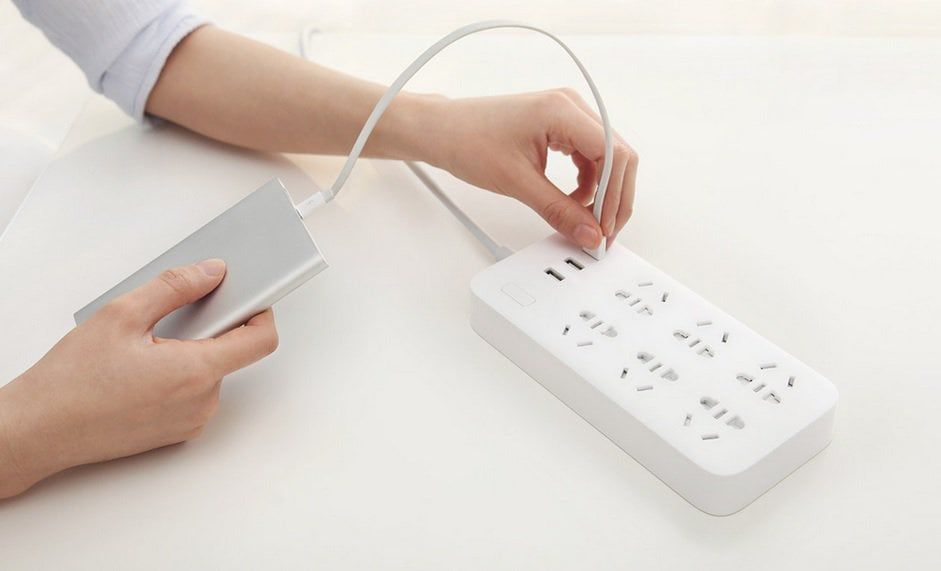 Ổ cắm Xiaomi Mi Power Strip 6 cổng 3 usb CXB6-1QM