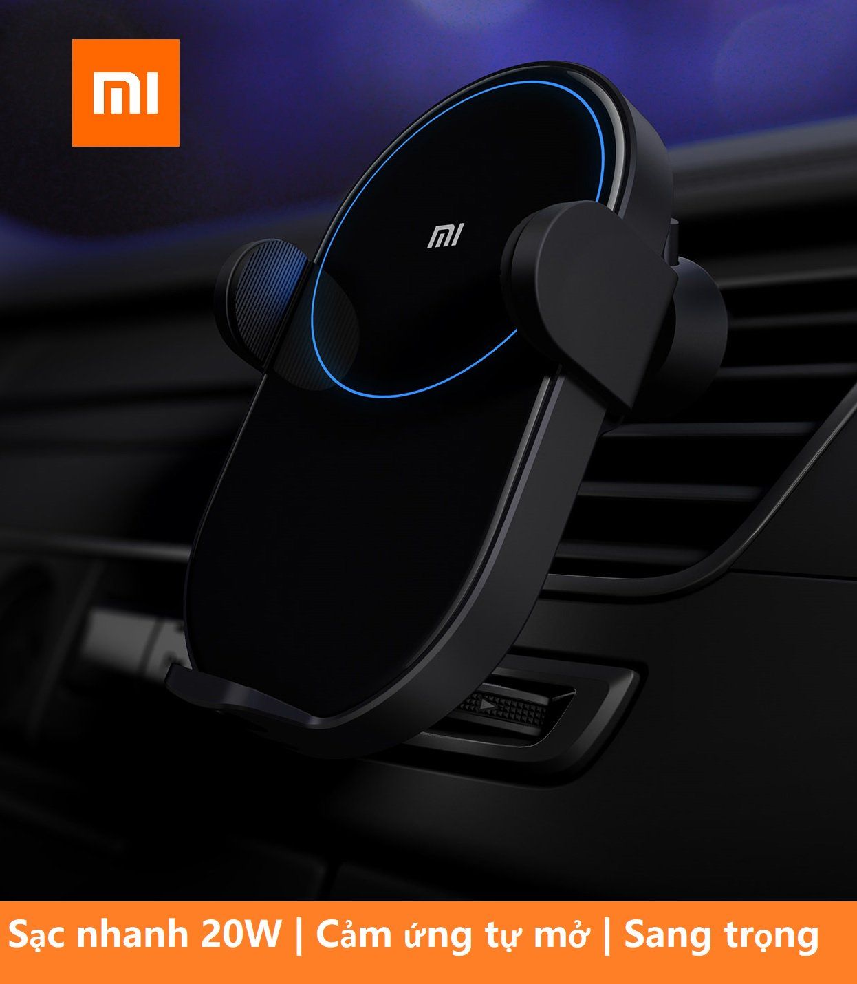 Kẹp điện thoại kiêm sạc không dây ô tô Xiaomi WCJ02ZM