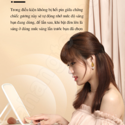 Gương trang điểm Jordan Judy NV505 Xiaomi 3 màu đèn led