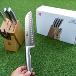 Bộ dao Đức 6 món Xiaomi HuoHou kèm chân đế gỗ