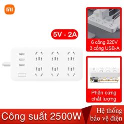 Ổ cắm Xiaomi Mi Power Strip 6 cổng 3 usb CXB6-1QM
